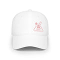 Low Profile Baseball Cap — Pink Bunny Skull Logo Embroidered Hat